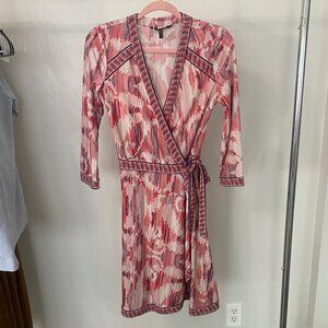 BCBG Max Azria Colorful Wrap Dress Small
